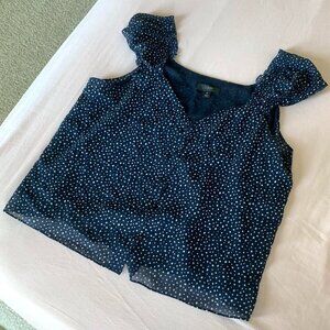 J.Crew Navy Button Up Top - M